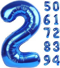 Navy Blue 2 Balloon, Number Balloon 40 Inch, Two Number Birthday Decorations