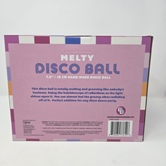 Party Drinking Buddies Melty Disco Ball 7.5″ Handmade Groovy Mirror Decor NEW