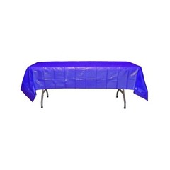 Disposable Plastic Dark Blue Table Cover – Rectangular – 54in. x 108in.
