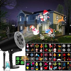 Christmas Snowflake Projector LED Moving Halloween Laser Light Outdoor Landscape