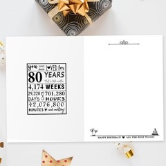 Giant Double-Sided 80th Birthday Card – Perfect for Grandpa, Grandma & Friends