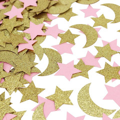 Star and Moon Paper Confetti for Baby Birthday Wedding Party Table Decorations P