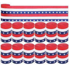 15 Rolls USA Independence Day Party Streamers, Red White Blue Crepe Paper
