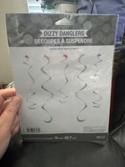 Creative Converting Iridescent Dizzy Danglers 10ct. Hanging Decoration 18″ New!!