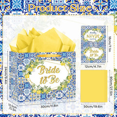 Capri Lemon Bridal Shower Gift Bags She Found Her Main Squeeze Party Favors Bags