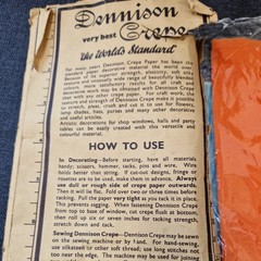 Vintage Winfield & Dennison Crepe Paper in Original Packets Orange & Black