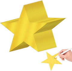 40 Pcs Metallic Star Cutouts Double Printed Paper Stars Decoration for Wedding M