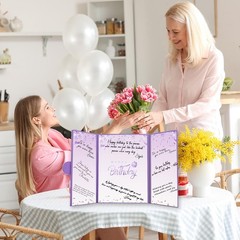 Birthday Decorations Guest Book lbs Purple Signature native lbs 12×18
