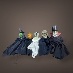 Paper Magic Hanging Halloween Figures Early 2000s Set of 5 Characters