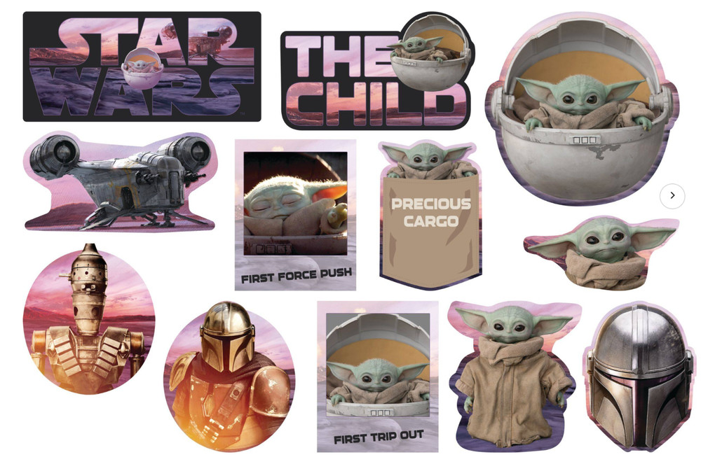 Star Wars The Mandalorian Scene (12 Piece Cutouts) Party Room Decorating Pack FS