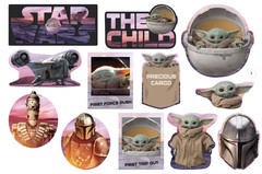 Star Wars The Mandalorian Scene (12 Piece Cutouts) Party Room Decorating Pack FS