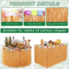 22 Pcs Tiki Bar Hut Decorations Kit with Banner 20 Tropical Palm Leaves and 108