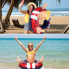 Pool Float Donald Trump Summer Giant Presidential Inflatable Pool Float, Suit…