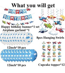 Airplane Aviator Themed Birthday Party Decorations Set