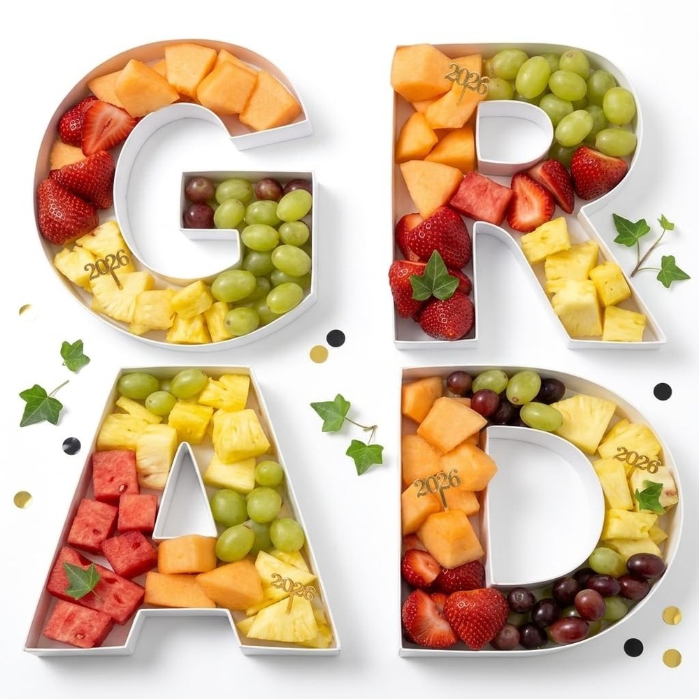 1 PCS 12 Inch Fillable Cardboard Letters Grad Charcuterie Tray Large