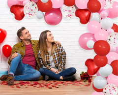Valentine’S Day Red Balloons Arch Garland Kit 110 Pack 5″ 10″ 12″ Red Pink White