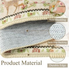 Entryway Rug 2×3 Washable, Non-Slip Small Area Rug, Boho Floral Botanical Low…