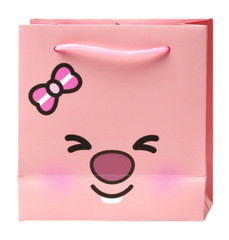 [10-Pack] Pororo LOOPY Pink Small Gift/Shopping Bags, Kids Party Favors, Korea