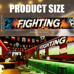 World Cup Decorations 118×20 Inches Polyester World Cup Party Yard Banner Soc…