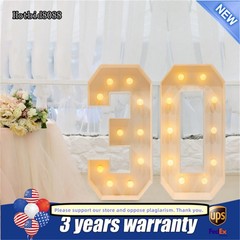 30th Birthday Decorations 3FT Marquee Light up Numbers 30 Birthday Number Lights