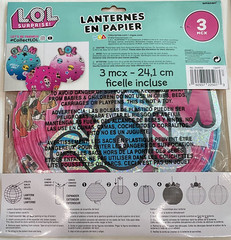 LOL SURPRISE! TOGETHER 4-EVA PARTY (3) Embellished Paper 9.5″ Lanterns ~ NEW