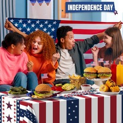 Festive 2-Pack Red, White & Blue Tablecloths for July 4th Celebrations – 52×87