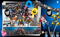 114Pcs Transformer Birthday Decoration Transformer Party Supplies Balloon Plates