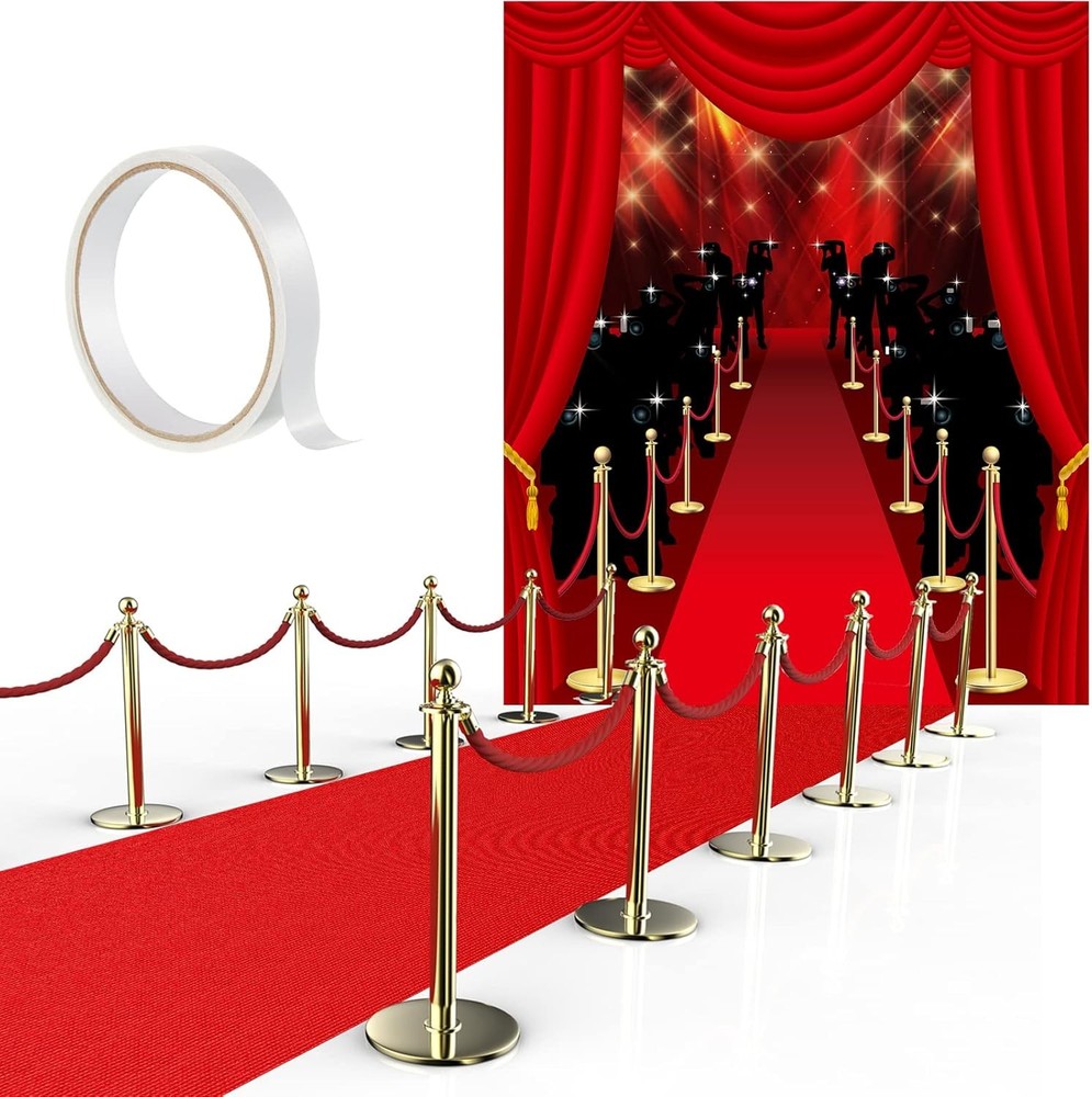 Red Carpet Party Decorations 6 x 5ft Movie Theme Paparazzi Photography Backdrop