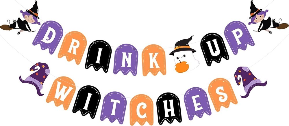 Halloween Drink Up Witches Banner