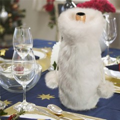 Bottle Cover Bag with Drawstring Wine Gift Bag for Christmas Home Table Decor