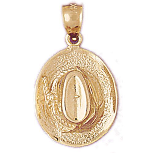 3D Cowboy’s Hat Charm Pendant 14k Gold (2.8 Grams)