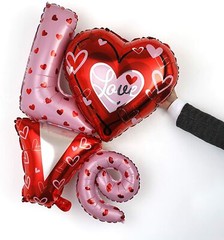 Ligatures Love Letter Foil Balloons, Valentines Anniversary Engagement Birthday