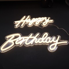 Happy Birthday LED Neon Lamp Integrative Hanging Sign Party Home Decor DIY