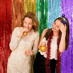 2 Pack Rainbow Party Backdrop Streamers Decorations Colorful Foil Fringe Curtain