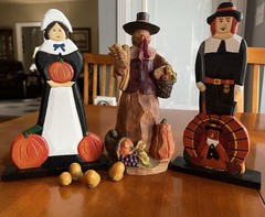 3Pcs Thanksgiving Decorations Wood & Resin Table Centerpiece Table…