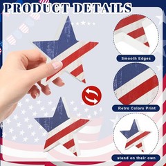 Chic Vintage Star Decorations Set – Perfect for Independence Day Celebrations