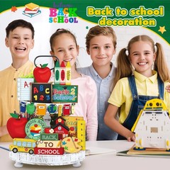 19 Pcs Back to School Decorations Back to School Tiered Tray Decor Fun Appreciat