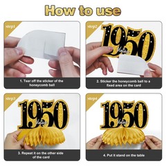 11Pcs 75th Birthday Decorations Kit for Men Women, Black Gold Happy 75th Birt…