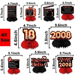 Back In 2008 Red Black Gold Table Honeycomb Centerpieces 18th Birthday Decor