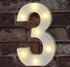Birthday/party LED #3 Light Up Number 📦
