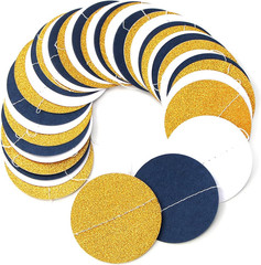 Navy-Blue White-Gold Party-Decorations Streamers Garland – 52Ft Graduation 2026