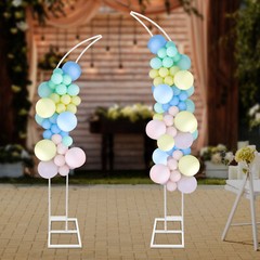 2 PCS Curved Wedding Arched Stands Backdrop Stand for Ceremony and Party