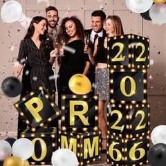 Prom Graduation Boxes Decoration 2026 Photo Booth Column 12 Inch 8 PCS Set
