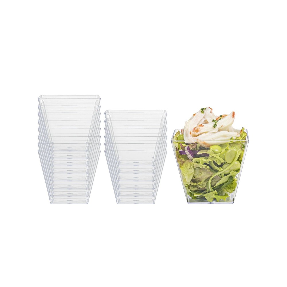 Restaurantware Mini Kova Cups 4 Oz 100 Count Clear Plastic Appetizer Cups