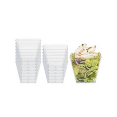 Restaurantware Mini Kova Cups 4 Oz 100 Count Clear Plastic Appetizer Cups