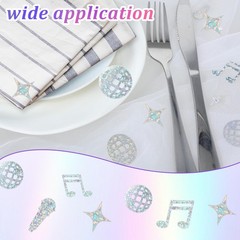 240PCS Disco Ball Foil Confetti Glitter Music Note Party Decorations for 70s 80s