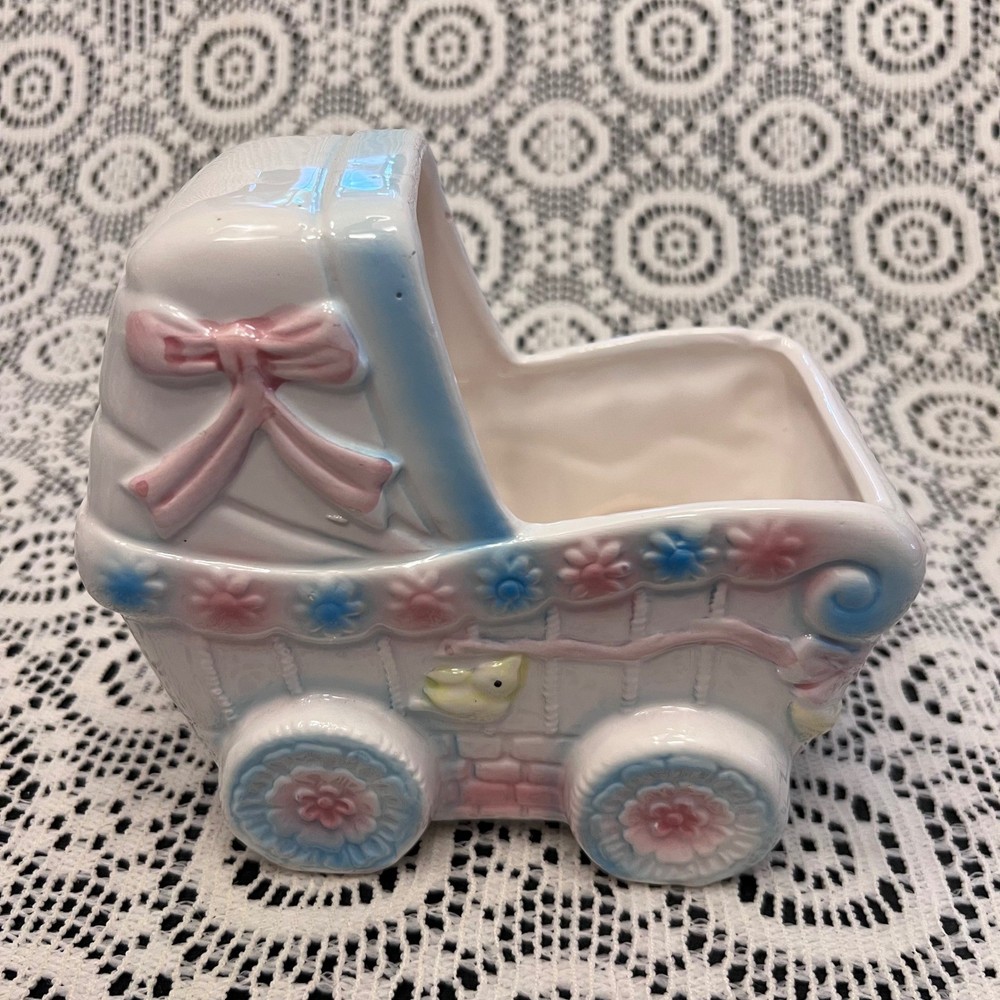 Vintage Baby Carriage Planter | Shower Reveal Nursery Kitsch | Cottage Grandma