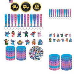 Party Decorations Set 86pcs Cartoon Theme Bracelets Pins Stickers Kids Boys G…