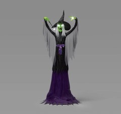 9’ Halloween Towering Witch Decorative Prop Hyde & EEK! Motion Light-up & Sound