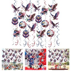 Plastic And Paper Helical Hanging Decors Perfect For National Holiday Party